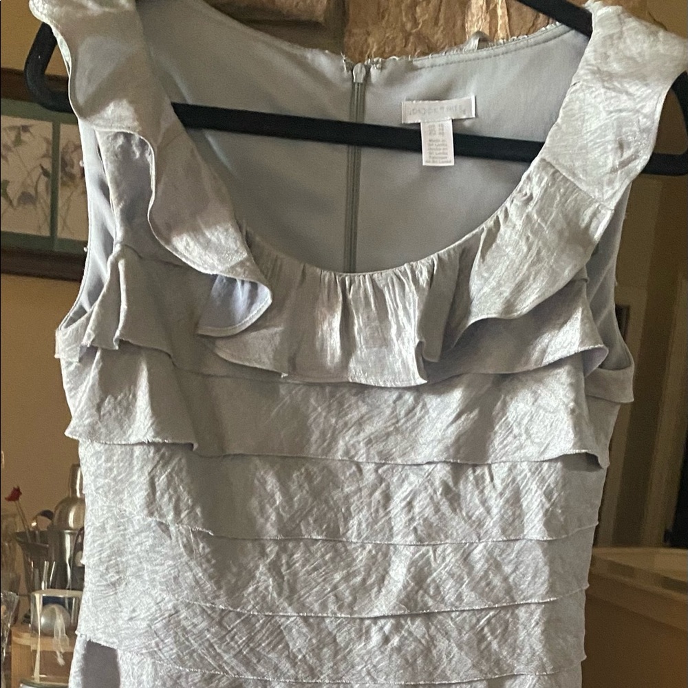 London Times elegant silver/gray cocktail dress